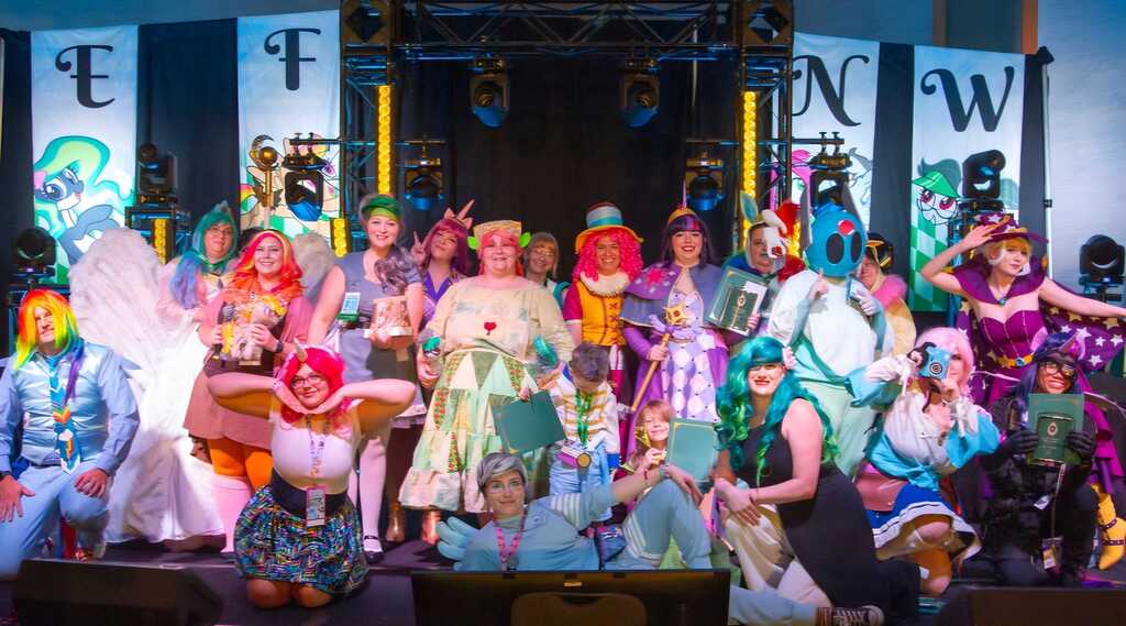 Cosplay contest winners on stage