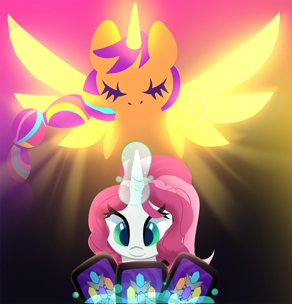 Novella looking at her MLPCCG hand.